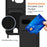 For Google Pixel 9a Case Liquid Silicone Card Holder Back Phone Cover with Lanyard - Black - 4