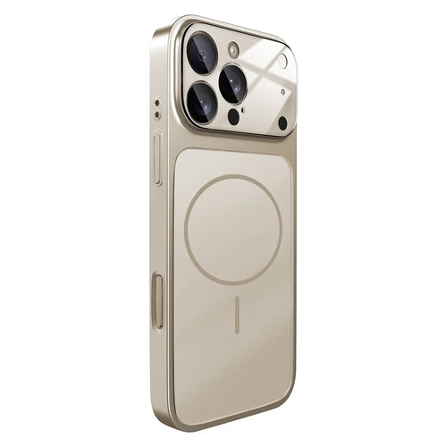 For iPhone 15 Pro Max Case Compatible with MagSafe AG Matte Glass Shockproof Phone Cover - Titanium Grey - 1