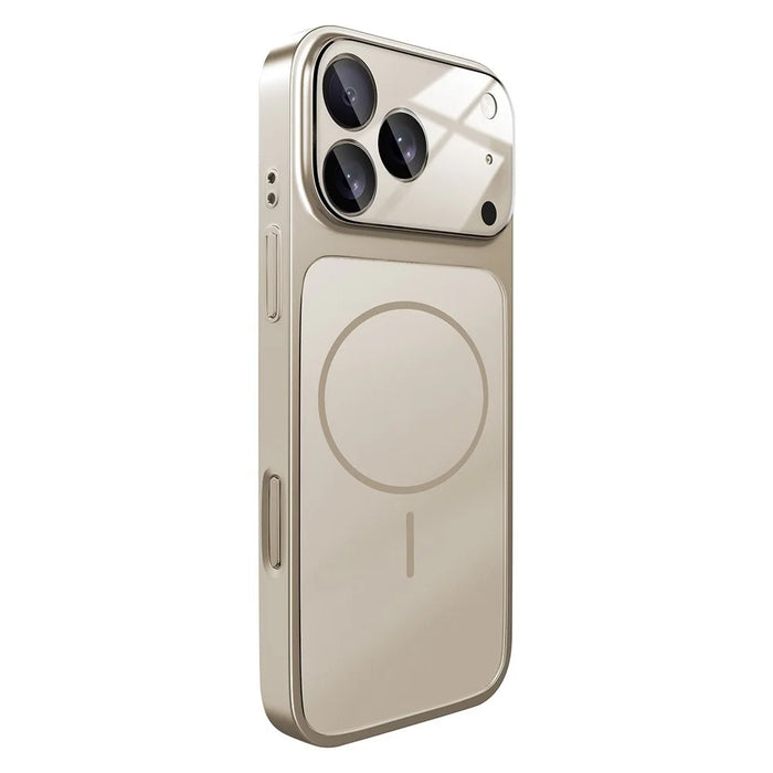 For iPhone 17 Pro Max Case Compatible with MagSafe AG Matte Glass Shockproof Phone Cover - Titanium Grey - 1