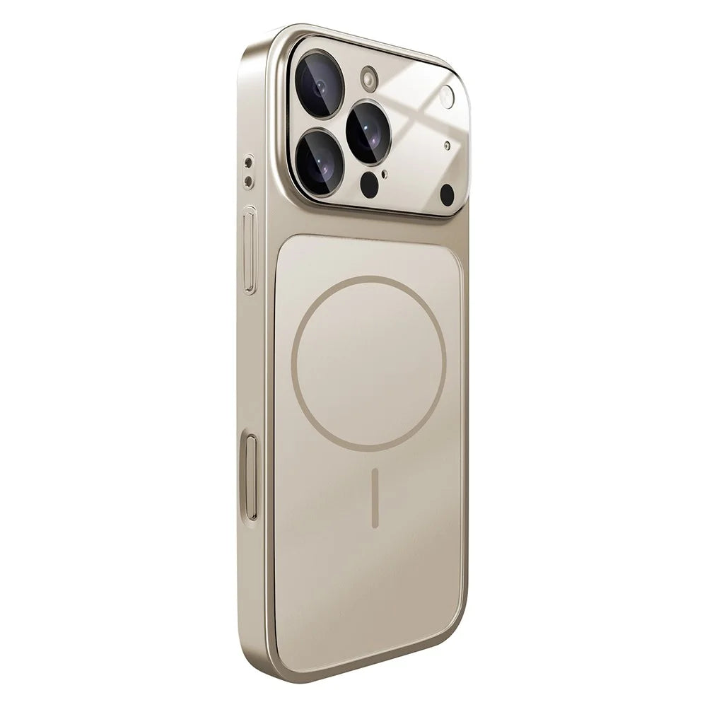 For iPhone 13 Pro Max Case Compatible with MagSafe AG Matte Glass Shockproof Phone Cover - Titanium Grey - 1