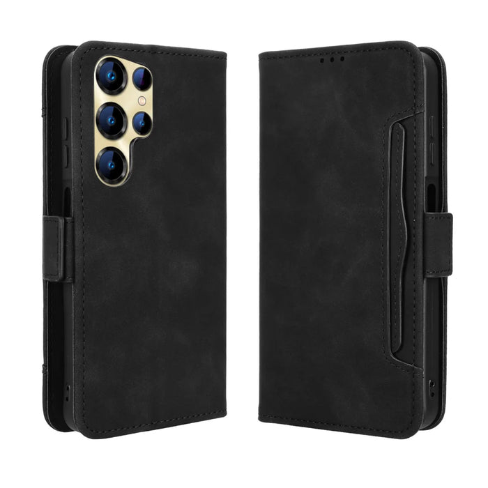 For Oukitel C68 Leather Case Phone Wallet Cover with Multiple Card Slots - Black - 1