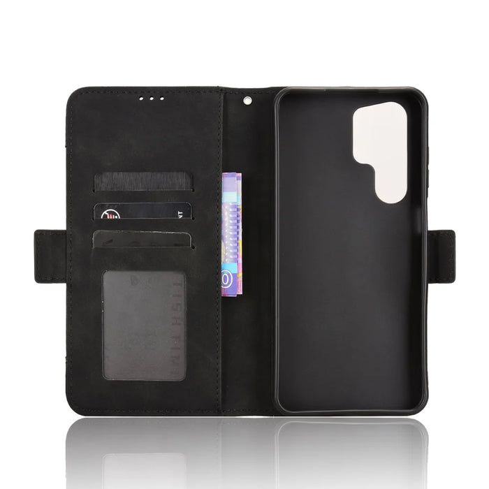 For Oukitel C68 Leather Case Phone Wallet Cover with Multiple Card Slots - Black - 4