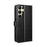 For Oukitel C68 PU Leather Case with Strap Crazy Horse Texture Phone Wallet Cover - Black - 7