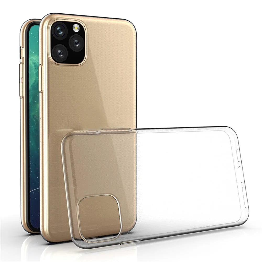 For iPhone 11 Pro Max 6.5 inch Mobile Phone Shell Protector Anti-Shock Phone Case Ultra Thin High Transparency Clear Flexible TPU Cover - 2
