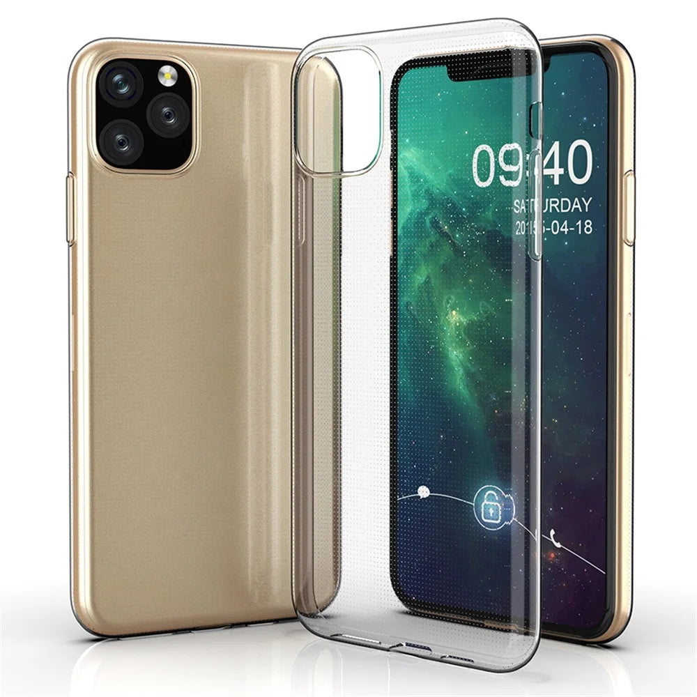 For iPhone 11 Pro Max 6.5 inch Mobile Phone Shell Protector Anti-Shock Phone Case Ultra Thin High Transparency Clear Flexible TPU Cover - 3