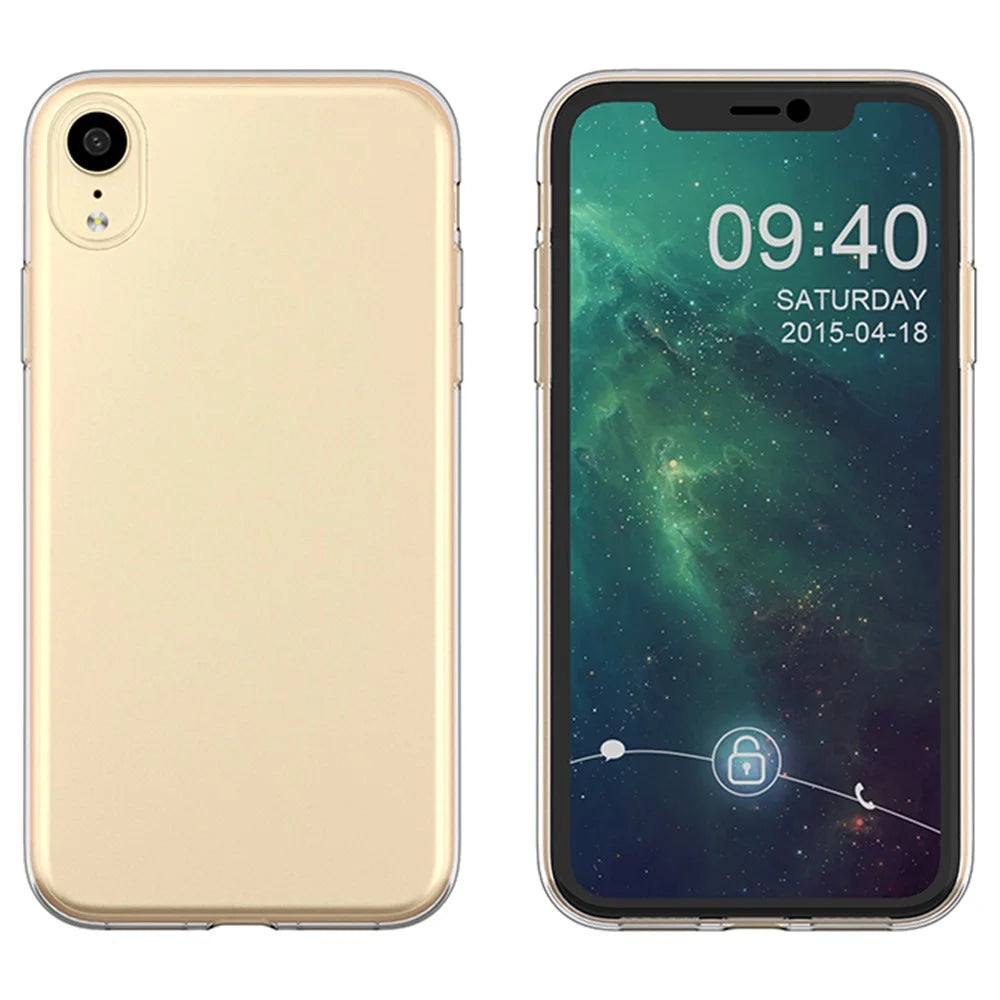 For iPhone XR 6.1 inch Ultra Slim Super Clear TPU Cell Phone Case Drop-Proof Protective Back Cover - 3