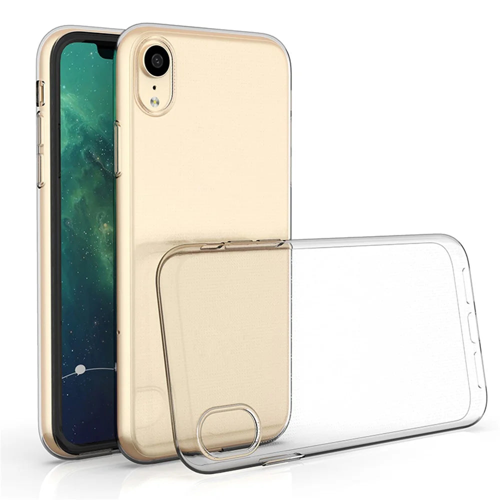 For iPhone XR 6.1 inch Ultra Slim Super Clear TPU Cell Phone Case Drop-Proof Protective Back Cover - 4