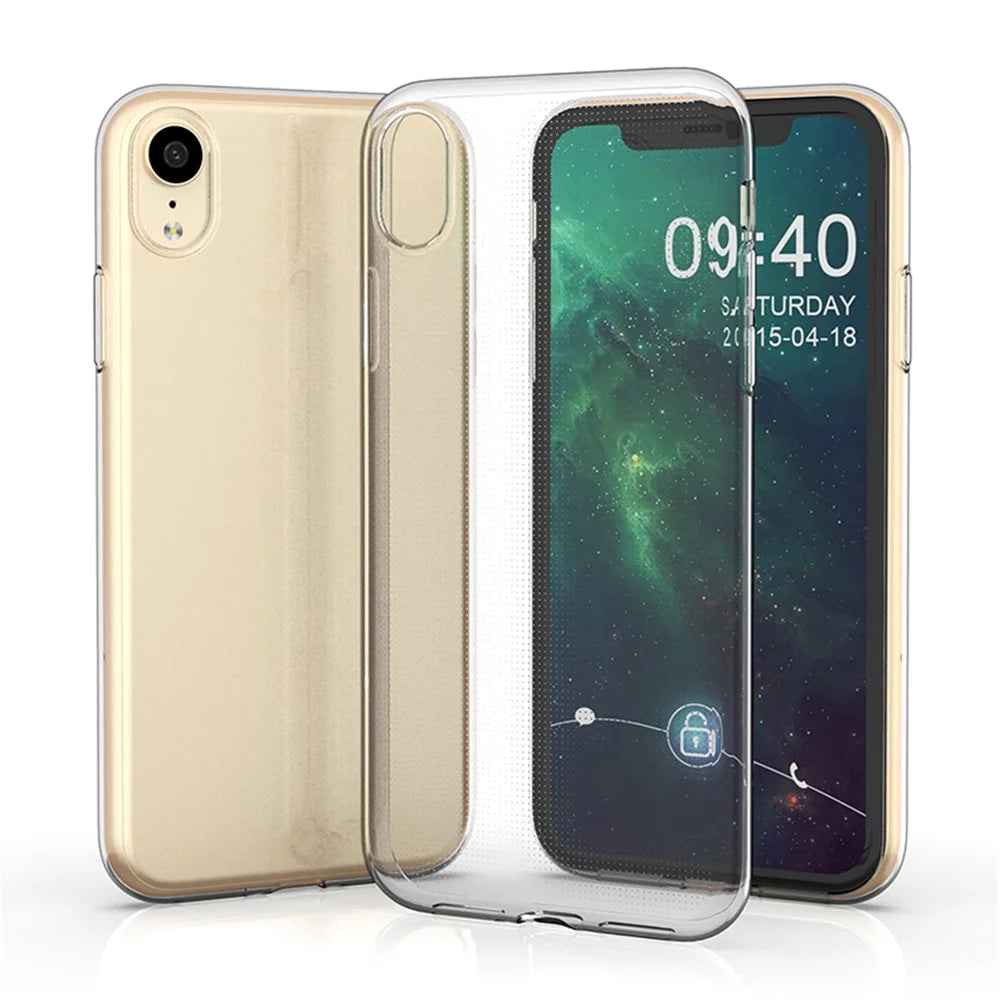 For iPhone XR 6.1 inch Ultra Slim Super Clear TPU Cell Phone Case Drop-Proof Protective Back Cover - 5