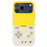 BITMOLAB GAMEBABY For iPhone 17 Pro Case Retro Handheld Game Console Design Phone Cover - Yellow + Beige - 1
