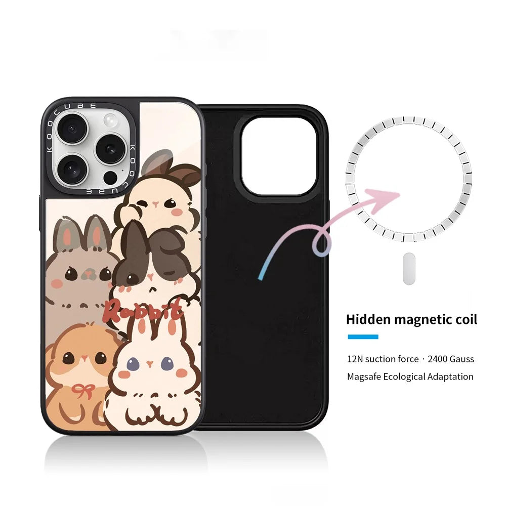 For iPhone 14 Pro Case Compatible with MagSafe Pattern Printing TPU PC High Aluminium-silicon Glass Phone Cover - Style A - 2