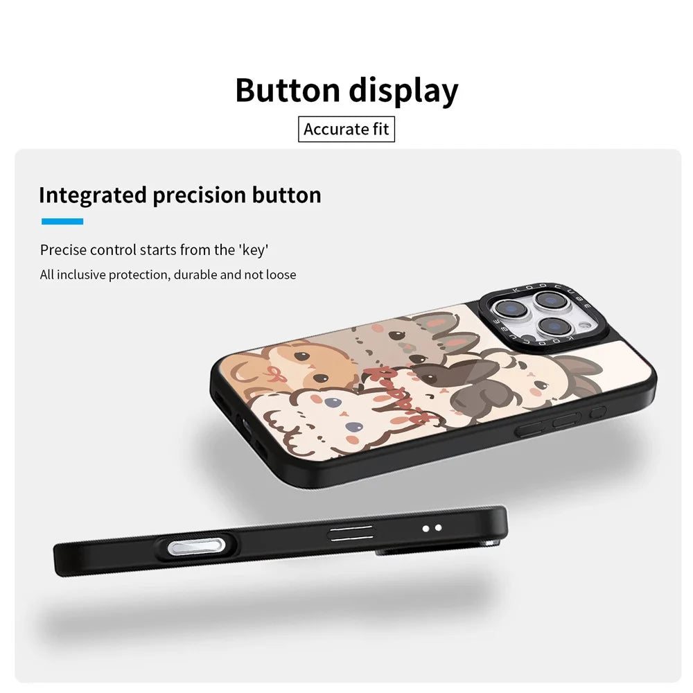 For iPhone 14 Pro Case Compatible with MagSafe Pattern Printing TPU PC High Aluminium-silicon Glass Phone Cover - Style A - 4
