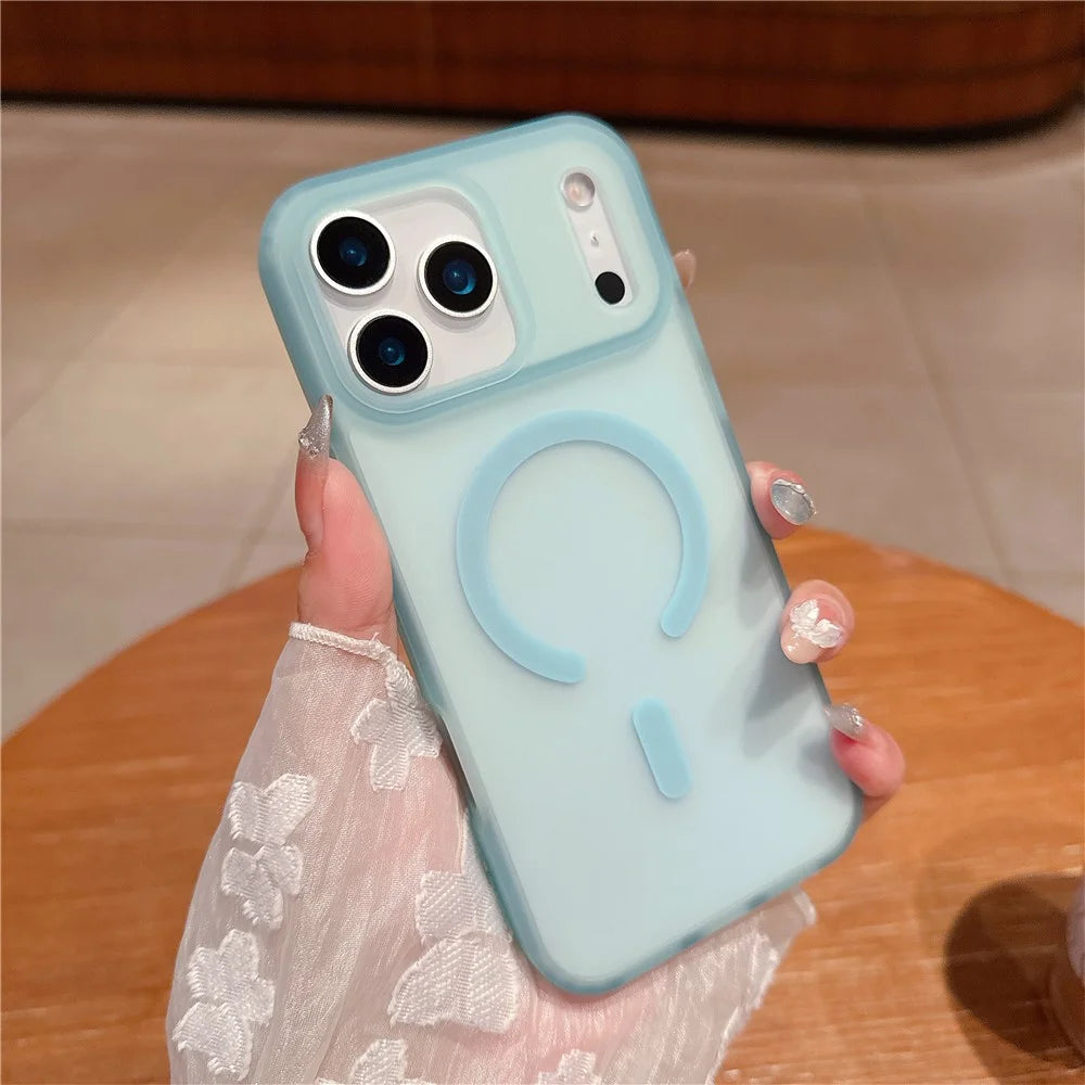 For iPhone 17 Pro Phone Case Compatible with MagSafe TPU PC Skin-Feel Phone Back Cover - Green - 2