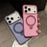 For iPhone 17 Pro Max Case with Kickstand Compatible with MagSafe 2.0MM TPU PC Glitter Phone Cover - Transparent Purple - 6