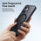 For iPhone 17 Case Compatible with MagSafe Rotating Straight Kickstand TPU + PC Matte Phone Cover - Grey - 5