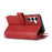 For Samsung Galaxy S26+ Case Split Leather Magnetic Wallet Phone Protector with Wrist Strap - Red - 2