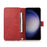 For Samsung Galaxy S26+ Case Split Leather Magnetic Wallet Phone Protector with Wrist Strap - Red - 5