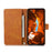 For Samsung Galaxy S26 Ultra Case Split Leather Magnetic Wallet Phone Protector with Wrist Strap - Brown - 2