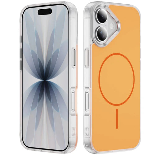 For iPhone 17 Case Compatible with MagSafe Skin Touch TPU PC Phone Back Cover - Orange - 1