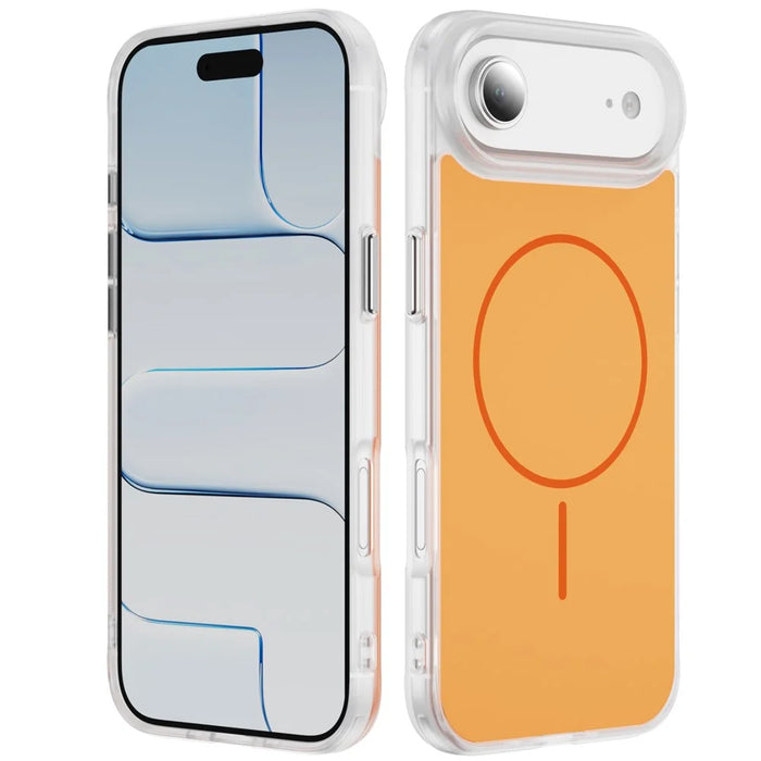 For iPhone Air Case Compatible with MagSafe Skin Touch TPU PC Phone Back Cover - Orange - 1