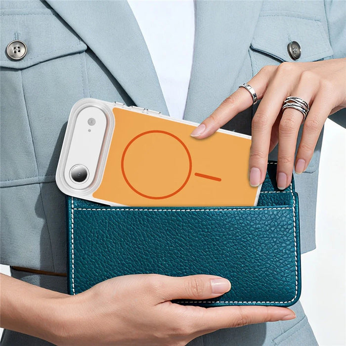 For iPhone Air Case Compatible with MagSafe Skin Touch TPU PC Phone Back Cover - Orange - 7