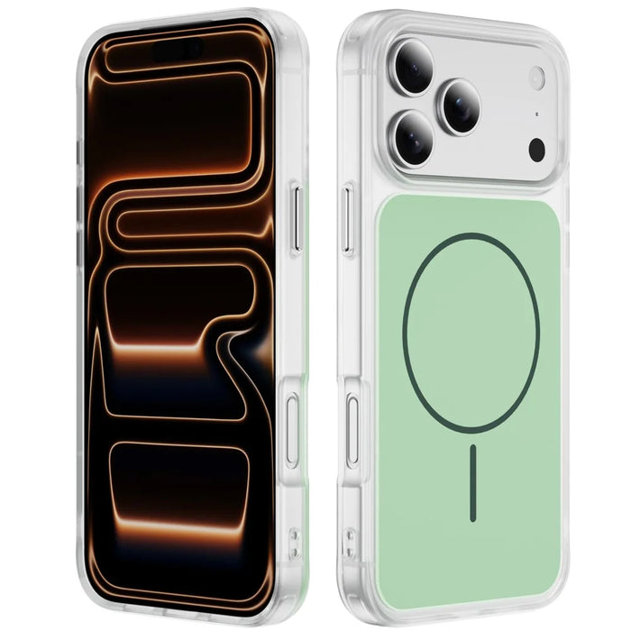 For iPhone 18 Pro / 17 Pro Case Compatible with MagSafe Skin Touch TPU PC Phone Back Cover - Green - 1