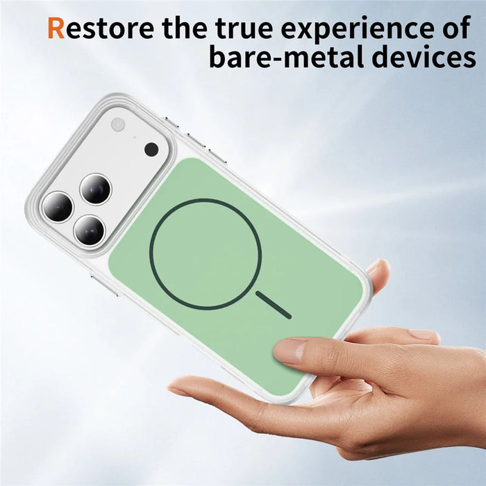 For iPhone 18 Pro / 17 Pro Case Compatible with MagSafe Skin Touch TPU PC Phone Back Cover - Green - 2
