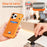 For iPhone 15 Pro Case Lens Frame Kickstand Metal Frameless Phone Cover with Leather Card Slots - Orange - 5