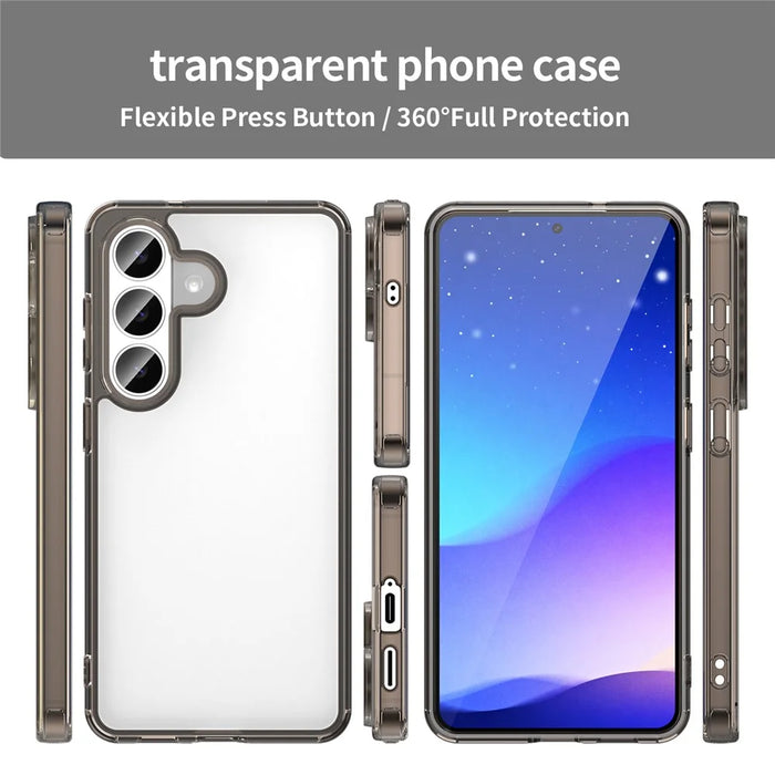 For Samsung Galaxy S26 Case TPU + Acrylic Phone Back Cover Anti Yellowing - Black - 6