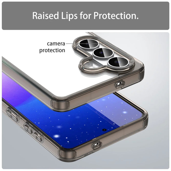 For Samsung Galaxy S26 Case TPU + Acrylic Phone Back Cover Anti Yellowing - Black - 7