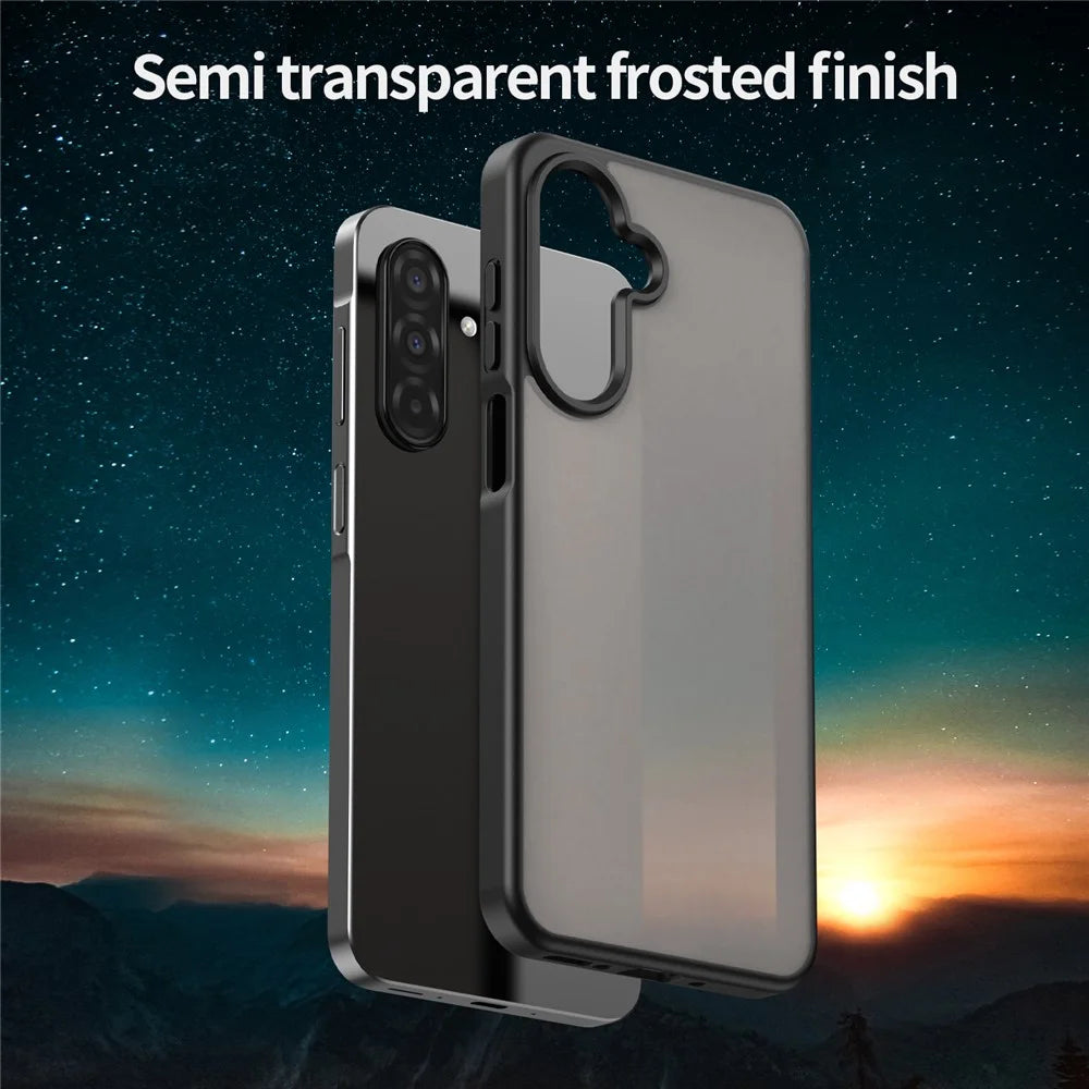 For Samsung Galaxy A26 5G Case Skin Touch Matte Anti Drop TPU PC Phone Back Cover - Black - 4