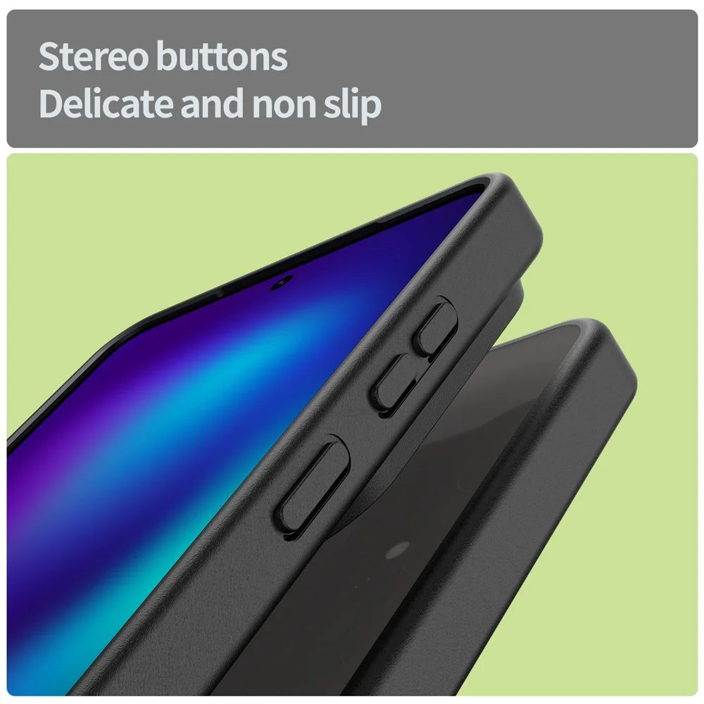 For Samsung Galaxy S26 Ultra Case Skin Touch Matte Anti Drop TPU PC Phone Back Cover - Black - 5