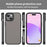 For iPhone 15 Plus  /  14 Plus Case Skin Touch Matte Anti Drop TPU PC Phone Back Cover - Black - 2