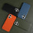 For iPhone 17 Case Compatible with MagSafe Litchi Texture Genuine Cow Leather + PC Phone Cover - Orange - 5