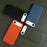 For iPhone Air Case Compatible with MagSafe Litchi Texture Genuine Cow Leather + PC Phone Cover - Orange - 5