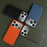 For iPhone 18 Pro / 17 Pro Case Compatible with MagSafe Litchi Texture Genuine Cow Leather + PC Phone Cover - Orange - 5