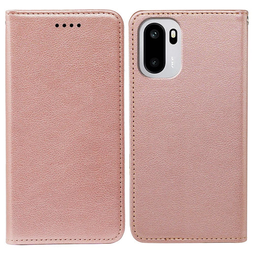 For OnePlus 15R 5G / Ace 6T 5G / Ace 6 5G Case Wallet RFID Blocking Leather Phone Cover Strong Magnetic Closure - Rose Gold - 1