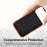 For iPhone 18 Pro Max / 17 Pro Max Case Compatible with MagSafe Litchi Texture Genuine Cow Leather + PC Phone Cover - Orange - 6