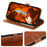 For Sony Xperia 10 VII Case RFID Blocking Wallet Litchi Texture Leather Phone Cover Magnetic Clasp - Brown - 3