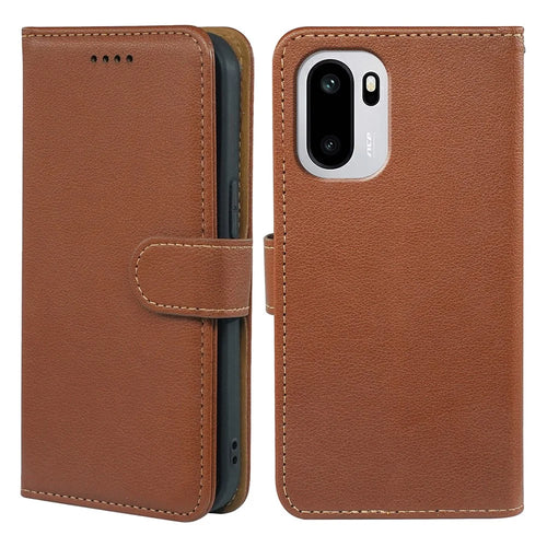 For OnePlus 15R 5G / Ace 6T 5G / Ace 6 5G Case RFID Blocking Wallet Litchi Texture Leather Phone Cover Magnetic Clasp - Brown - 1
