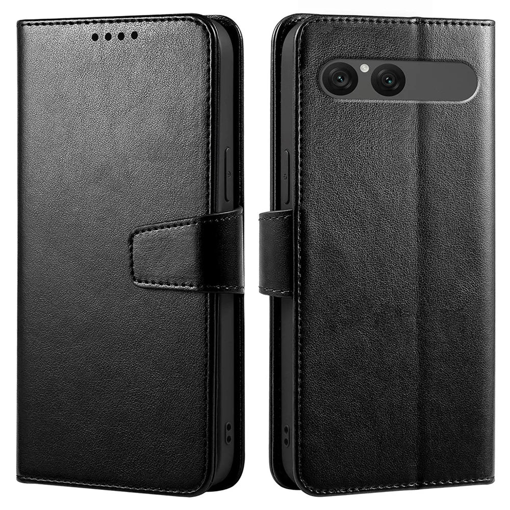 For Sony Xperia 10 VII Case Stand Card Holder Wallet Leather Phone Cover - Black - 1