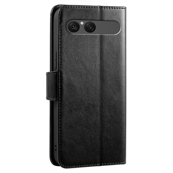 For Sony Xperia 10 VII Case Stand Card Holder Wallet Leather Phone Cover - Black - 6