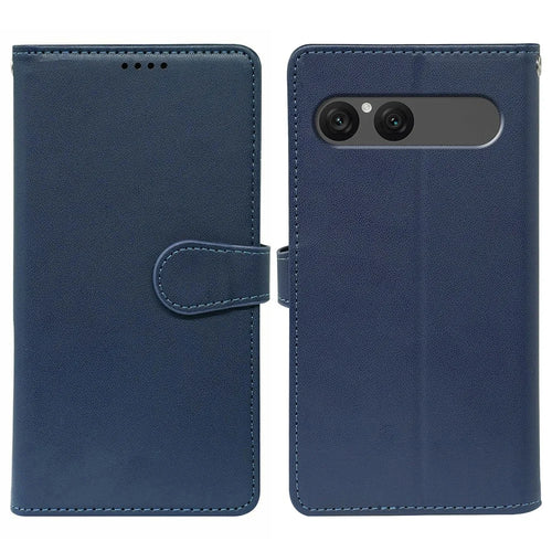 For Sony Xperia 10 VII Case with 9 Card Slots PU Leather Stand Phone Cover - Blue - 1
