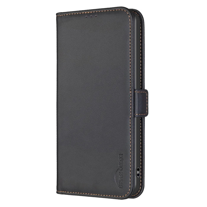 BINFEN COLOR For Samsung Galaxy A37 5G Case  BF31  PU Leather Flip Folio Phone Wallet Cover - Black - 2