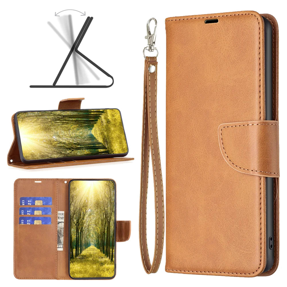 For Samsung Galaxy A57 5G Case Shockproof PU Leather Cover with Wallet Card Slots - Yellow - 4