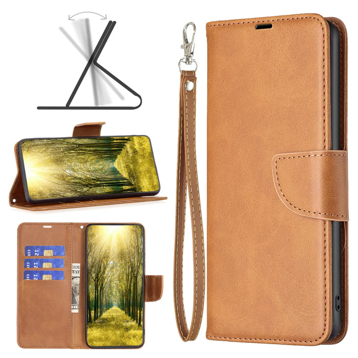 For Samsung Galaxy A37 5G Case Shockproof PU Leather Cover with Wallet Card Slots - Yellow - 4