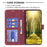 BINFEN COLOR For Samsung Galaxy A57 5G Phone Case  Wallet Stand Geometry Imprinted Leather Cover - Red - 7