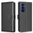 BINFEN COLOR For Samsung Galaxy A27 5G Leather Case  BF32 Wallet RFID Blocking Phone Cover - Black - 1