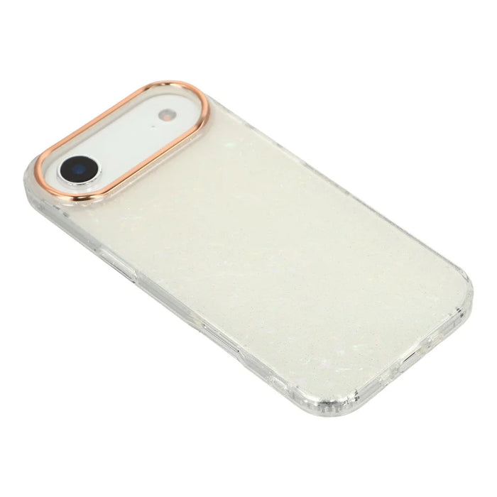 For iPhone Air Case IMD Shell Pattern PC + TPU Phone Cover - Transparent White - 4