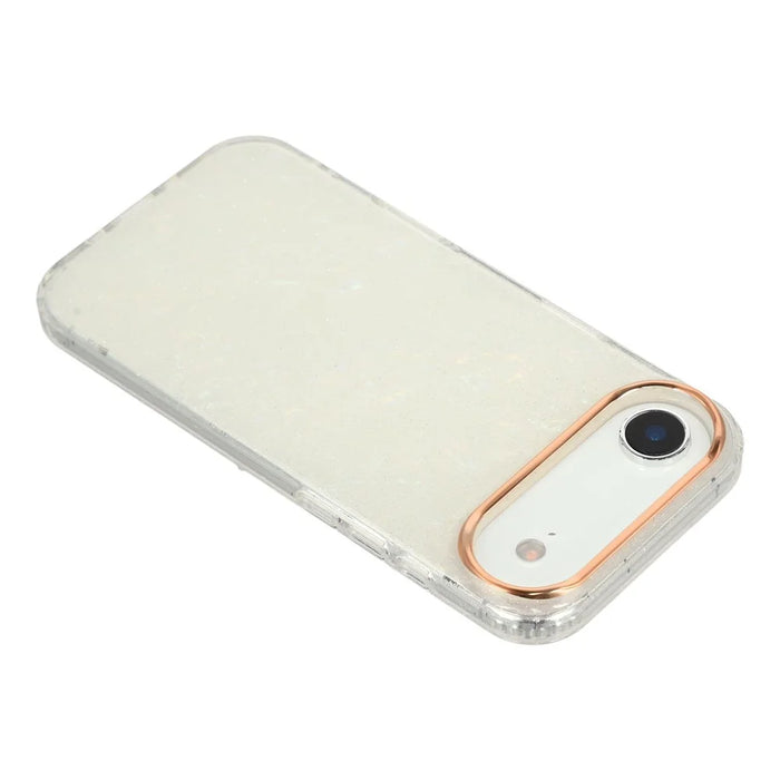 For iPhone Air Case IMD Shell Pattern PC + TPU Phone Cover - Transparent White - 5