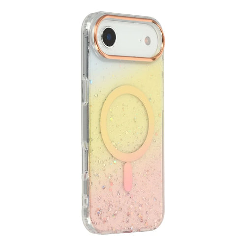 For iPhone Air Case Compatible with MagSafe IMD Bling Glitter PC + TPU Back Cover - Gold - 1